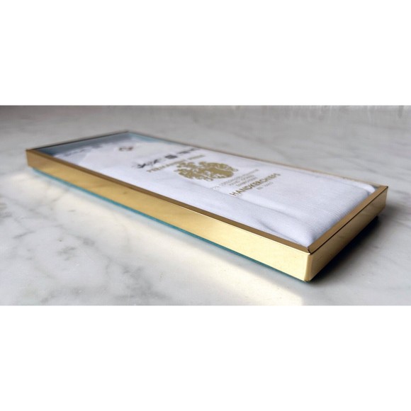 Men's Embroidered Monogrammed G Handkerchiefs Set of 3 Cotton/Poly NEW Old Stock - Picture 4 of 5